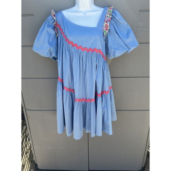 NWT Alden Adair Chandler Roller Skate Mini Ruffle Smocked Dress Women’s Medium - Picture 5 of 15